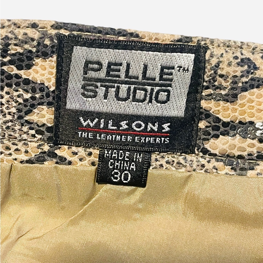 Vintage Wilson’s Genuine Leather Python Snake Pri… - image 7